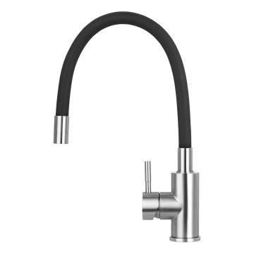 Concept BDC7138 - Spültischarmatur mit flexiblem Auslauf, glänzender Chrom/Schwarz