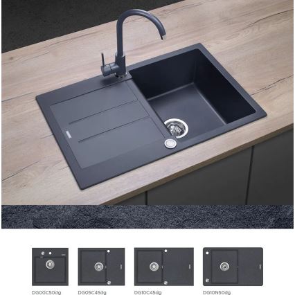 Concept BDG3334DG - Spültischarmatur 33,5 cm Granit/Dunkelgrau