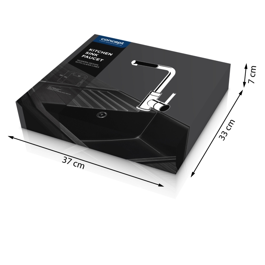 Concept BDG4527BC - Spültischarmatur mit ausziehbarer Brause 26,9 cm Granit/Schwarz