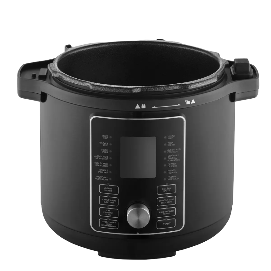 Concept CK8000 - Multifunktionaler elektrischer Schnellkochtopf und Heißluftfritteuse, 5,6 l, 11-in-1, 1500 W/230 V, schwarz