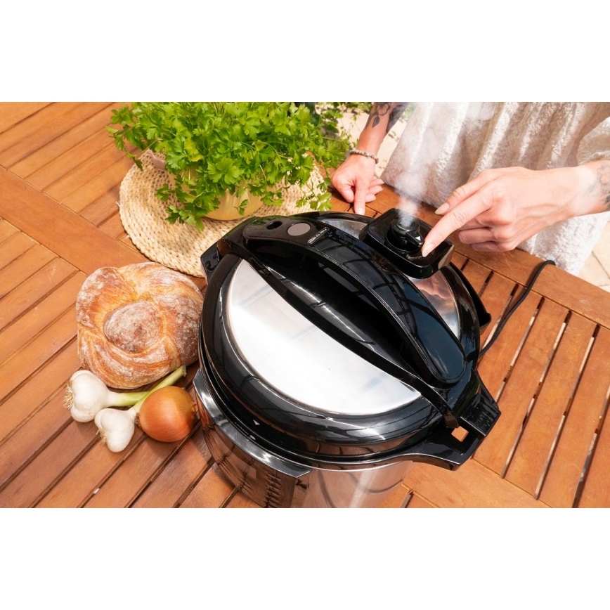 Concept CK8001 - Multifunktionaler elektrischer Schnellkochtopf 5,6 l, 1000 W/230 V, WLAN, Edelstahl