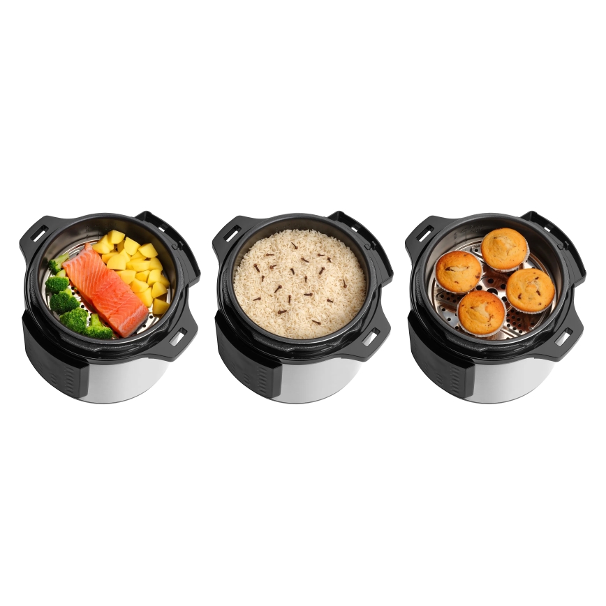 Concept CK8001 - Multifunktionaler elektrischer Schnellkochtopf 5,6 l, 1000 W/230 V, WLAN, Edelstahl