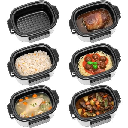 Concept CK9000 - Multifunktionaler elektrischer Kochtopf 6 l 10-in-1 1250W/230V Edelstahl