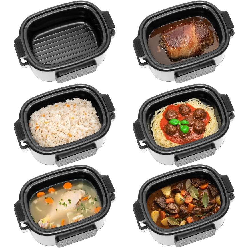 Concept CK9000 - Multifunktionaler elektrischer Kochtopf 6 l 10-in-1 1250W/230V Edelstahl