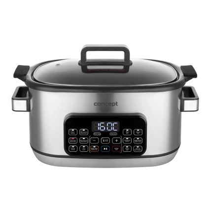 Concept CK9000 - Multifunktionaler elektrischer Kochtopf 6 l 10-in-1 1250W/230V Edelstahl
