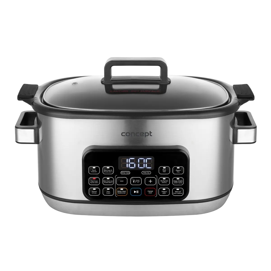 Concept CK9000 - Multifunktionaler elektrischer Kochtopf 6 l 10-in-1 1250W/230V Edelstahl