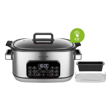 Concept CK9000 - Multifunktionaler elektrischer Kochtopf 6 l 10-in-1 1250W/230V Edelstahl