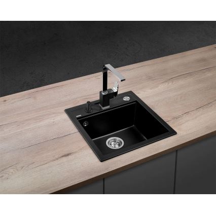 Concept DG00C50BC - Küchenspüle CUBIS 49x51 cm Granit/Schwarz
