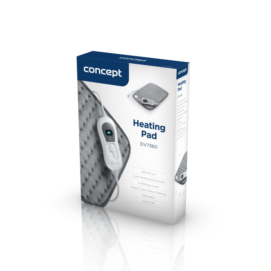 Concept DV7360 - Elektrische Heizdecke 100 W / 230 V, 30 × 40 cm, grau
