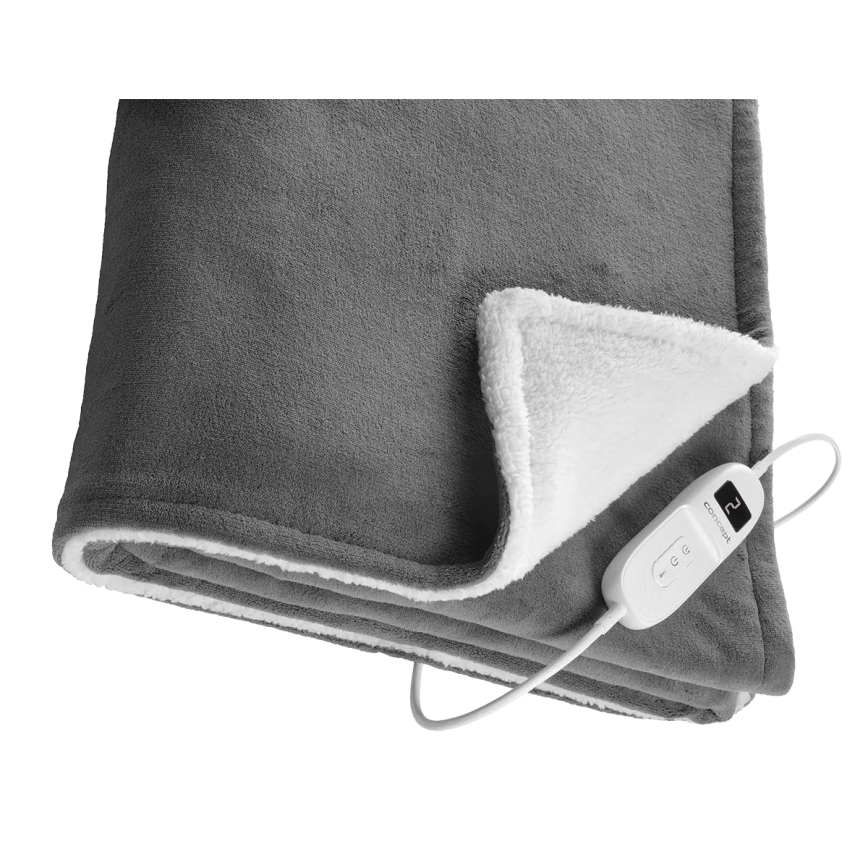 Concept DV7420 - Elektrische Heizdecke 160W/230V 180x130 cm grau/weiß