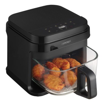 Concept FR5500 - Heißluftfritteuse GLASS & FAST 5,5 l 1200W/230V schwarz