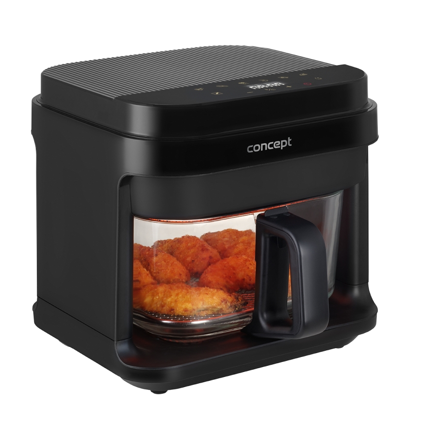 Concept FR5500 - Heißluftfritteuse GLASS & FAST 5,5 l 1200W/230V schwarz