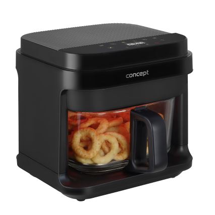 Concept FR5500 - Heißluftfritteuse GLASS & FAST 5,5 l 1200W/230V schwarz