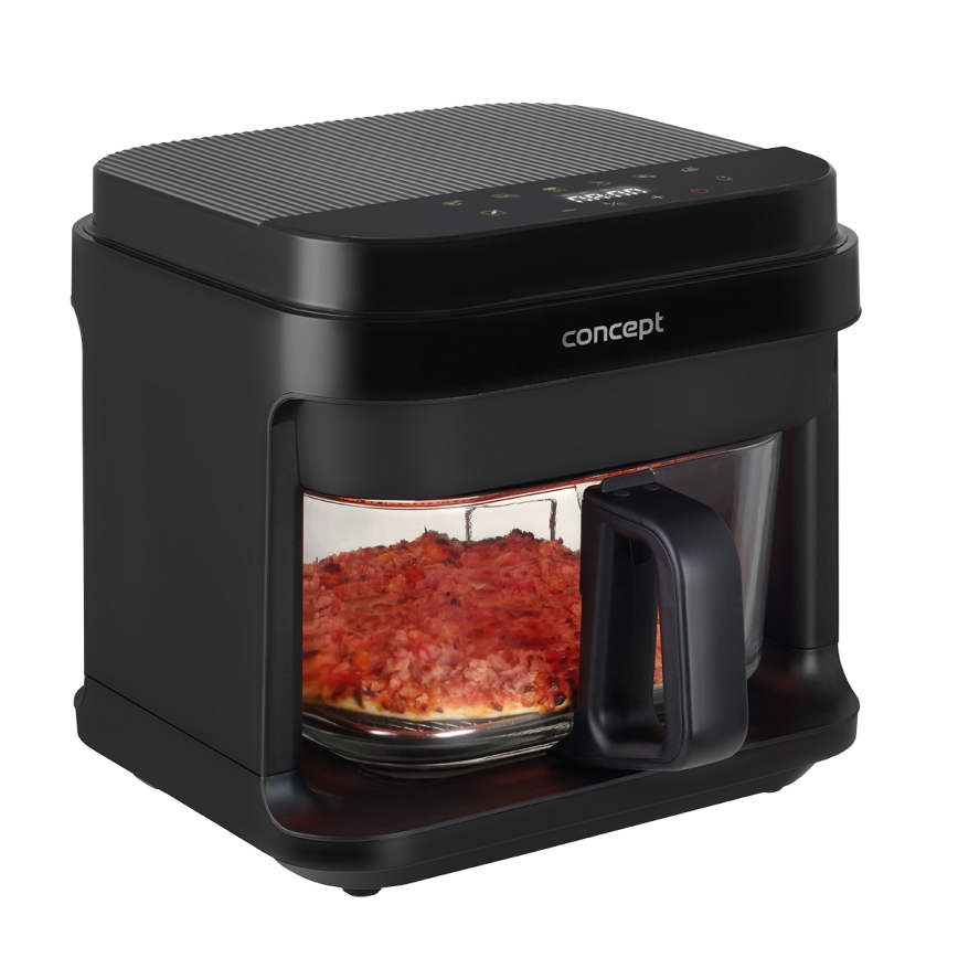 Concept FR5500 - Heißluftfritteuse GLASS & FAST 5,5 l 1200W/230V schwarz