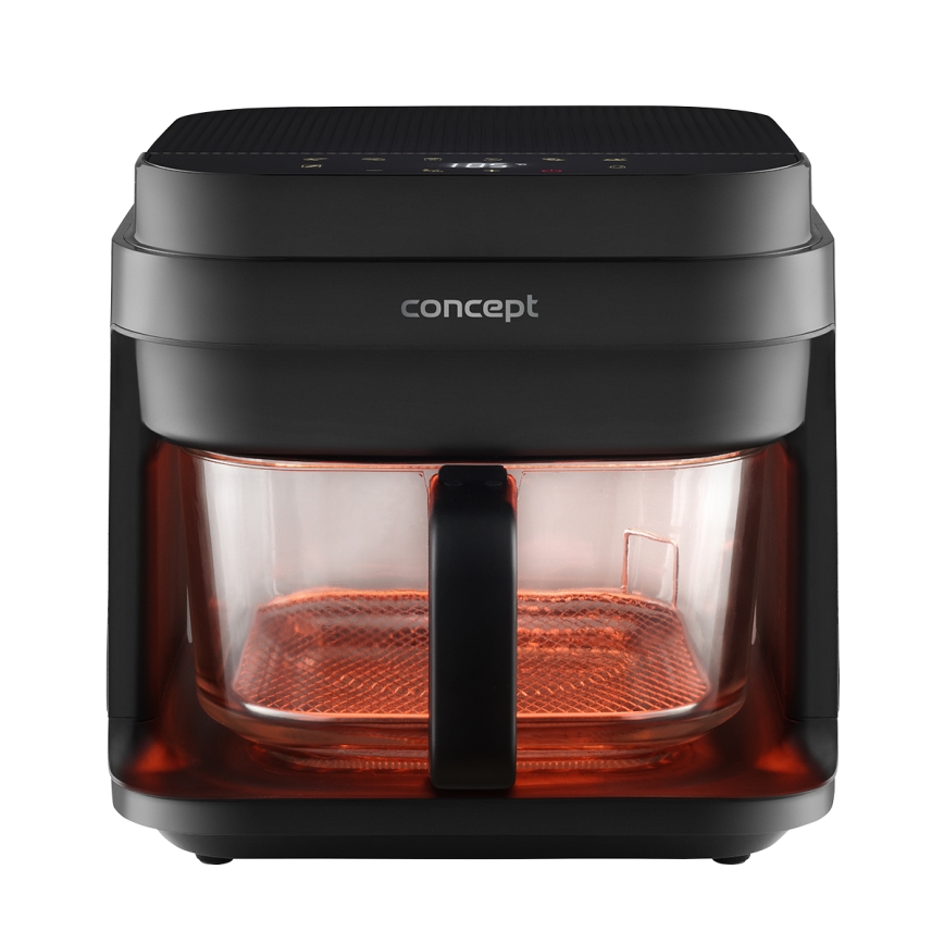 Concept FR5500 - Heißluftfritteuse GLASS & FAST 5,5 l 1200W/230V schwarz