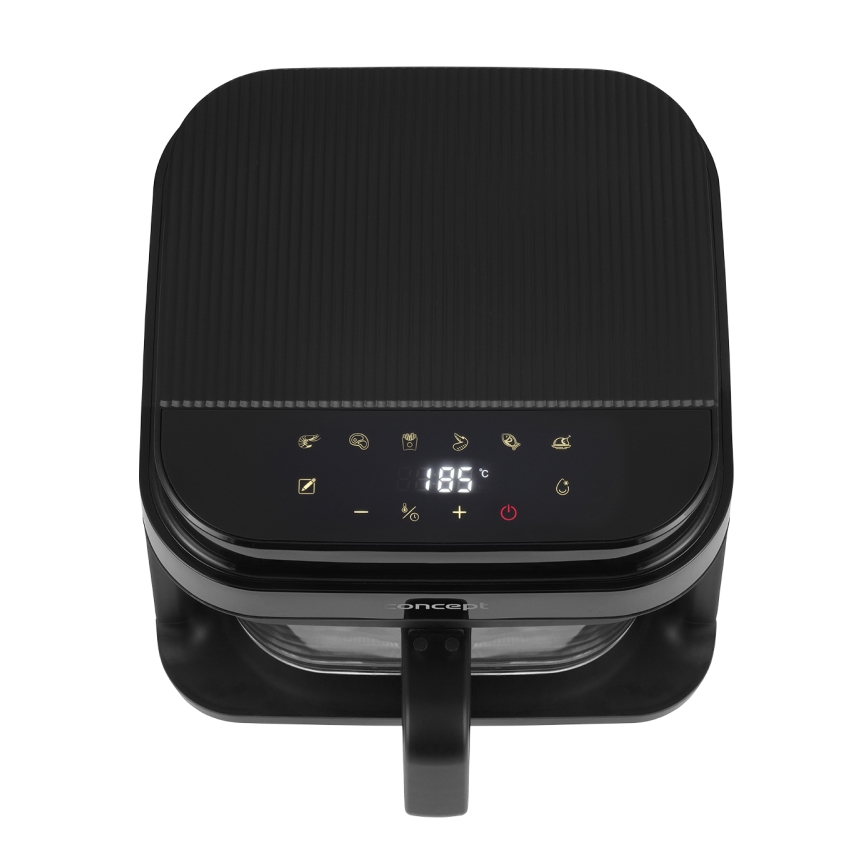 Concept FR5500 - Heißluftfritteuse GLASS & FAST 5,5 l 1200W/230V schwarz