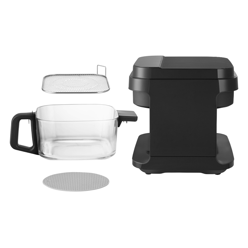 Concept FR5500 - Heißluftfritteuse GLASS & FAST 5,5 l 1200W/230V schwarz