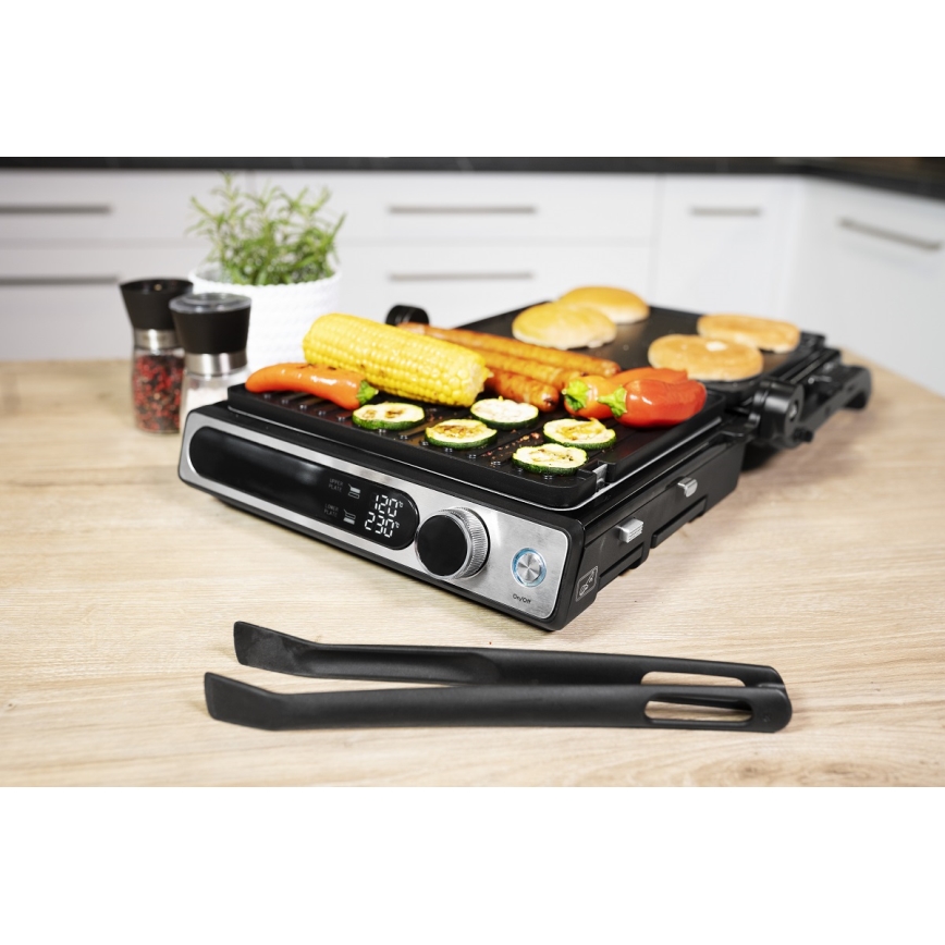 Concept ge3500 - Kontaktgrill mit Temperatursensor 2000W/230V schwarz