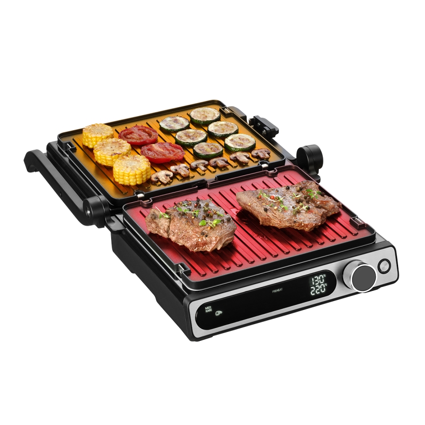 Concept ge3500 - Kontaktgrill mit Temperatursensor 2000W/230V schwarz
