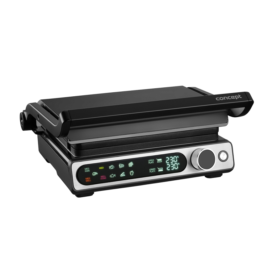 Concept ge3500 - Kontaktgrill mit Temperatursensor 2000W/230V schwarz