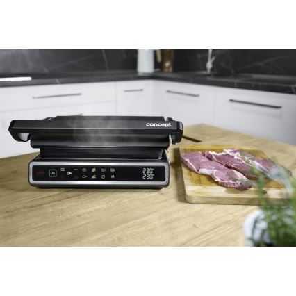Concept ge3550 - Kontaktgrill mit Temperatursensor 2000W/230V schwarz