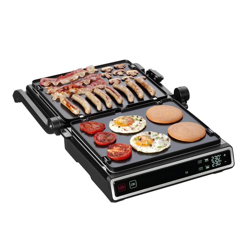 Concept ge3550 - Kontaktgrill mit Temperatursensor 2000W/230V schwarz