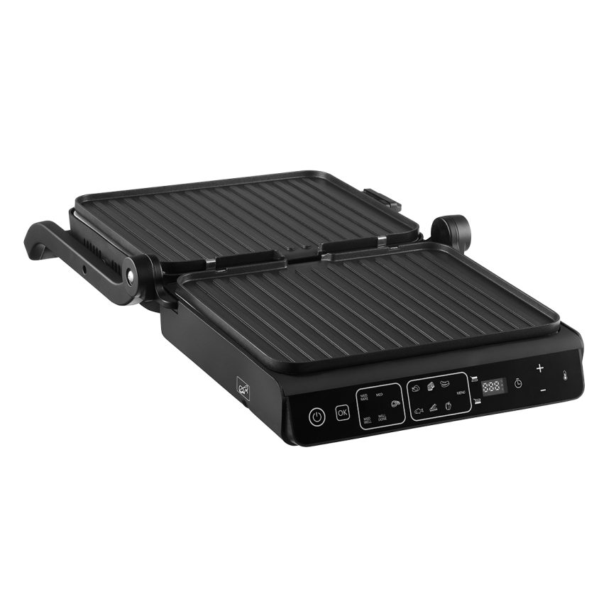 Concept ge3600 - Kontaktgrill mit Temperatursensor GLASS 2000W/230V schwarz