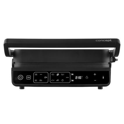 Concept ge3600 - Kontaktgrill mit Temperatursensor GLASS 2000W/230V schwarz