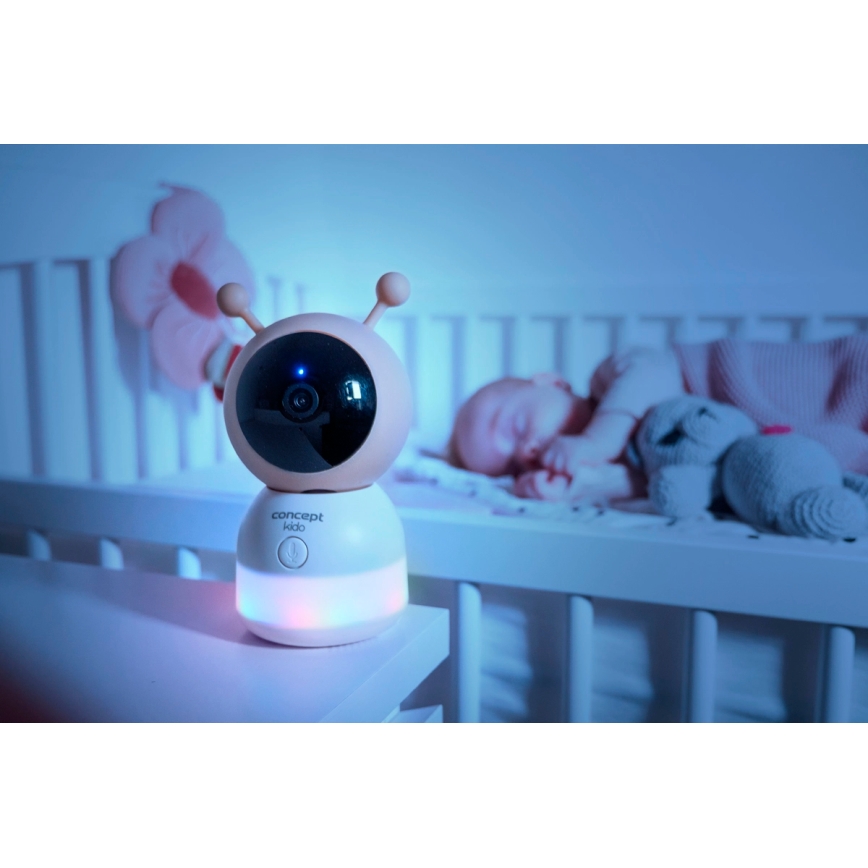 Concept KD4000 - Intelligentes Babyphone mit Bewegungssensor SMART KIDO 4,5W/230V Wi-Fi beige