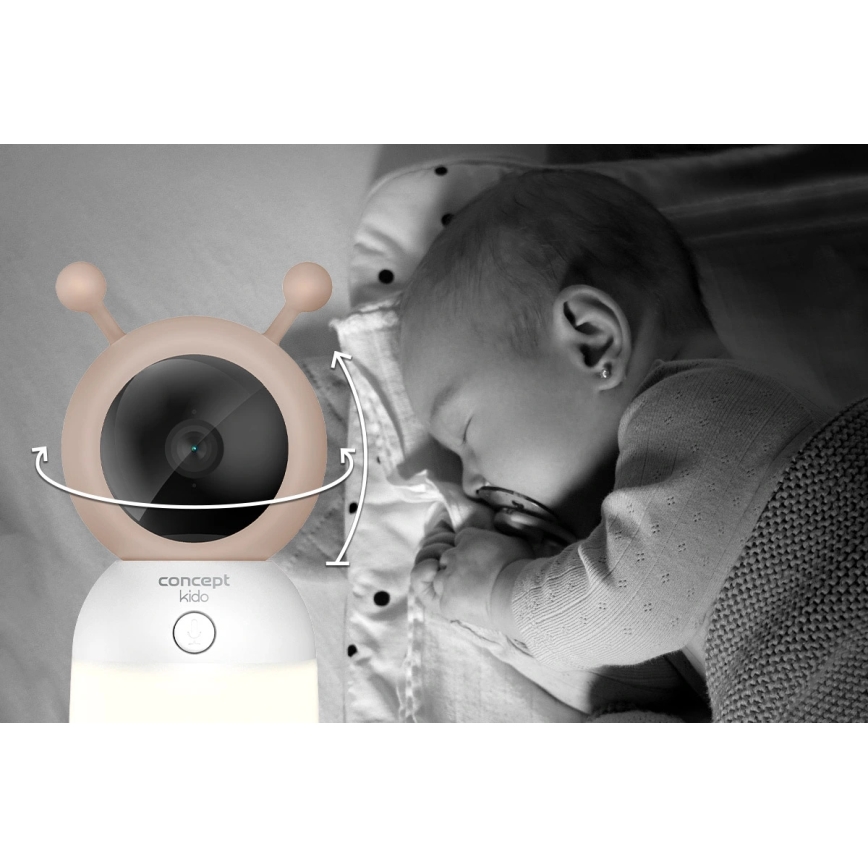 Concept KD4000 - Intelligentes Babyphone mit Bewegungssensor SMART KIDO 4,5W/230V Wi-Fi beige