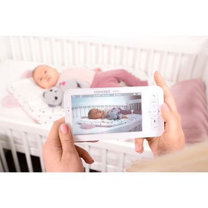 Concept KD4010 - Smarter Babymonitor mit Display und Bewegungsmelder SMART KIDO 4,5W/230V Wi-Fi beige