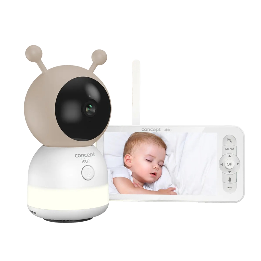 Concept KD4010 - Smarter Babymonitor mit Display und Bewegungsmelder SMART KIDO 4,5W/230V Wi-Fi beige