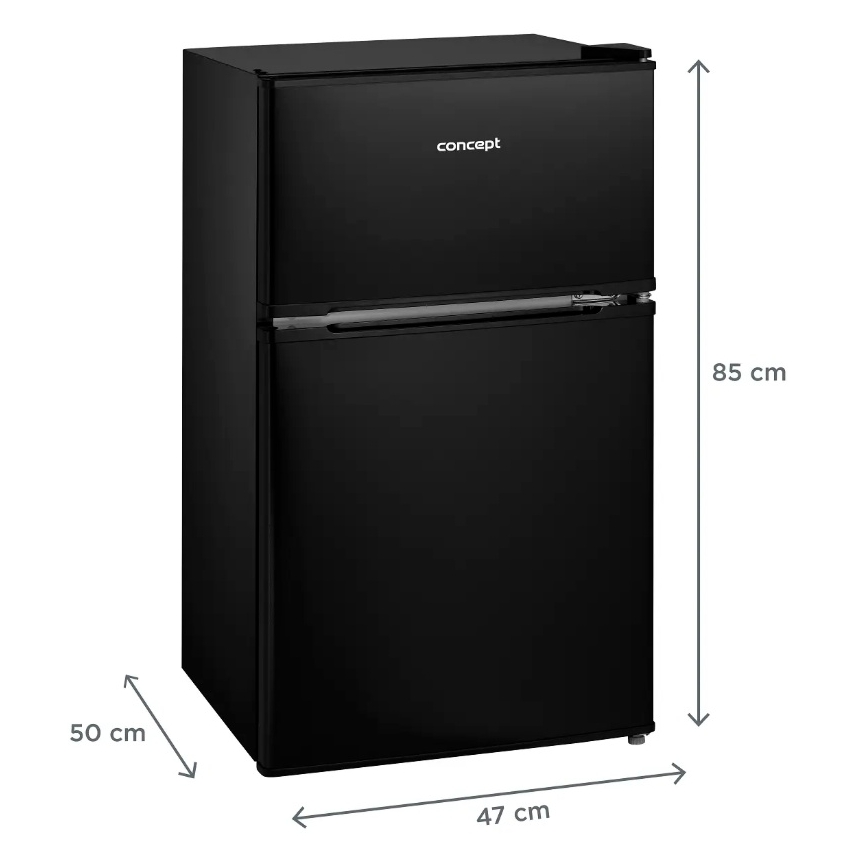 Concept LFT2047bcN - Kühlschrank mit Gefrierfach 87 l, schwarz