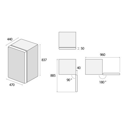 Concept LTR3047whN - Retro-Kühlschrank 93 l weiß