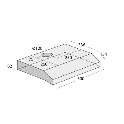 Concept OPP1250ss - Unterbau-Dunstabzugshaube 50 cm, Edelstahl