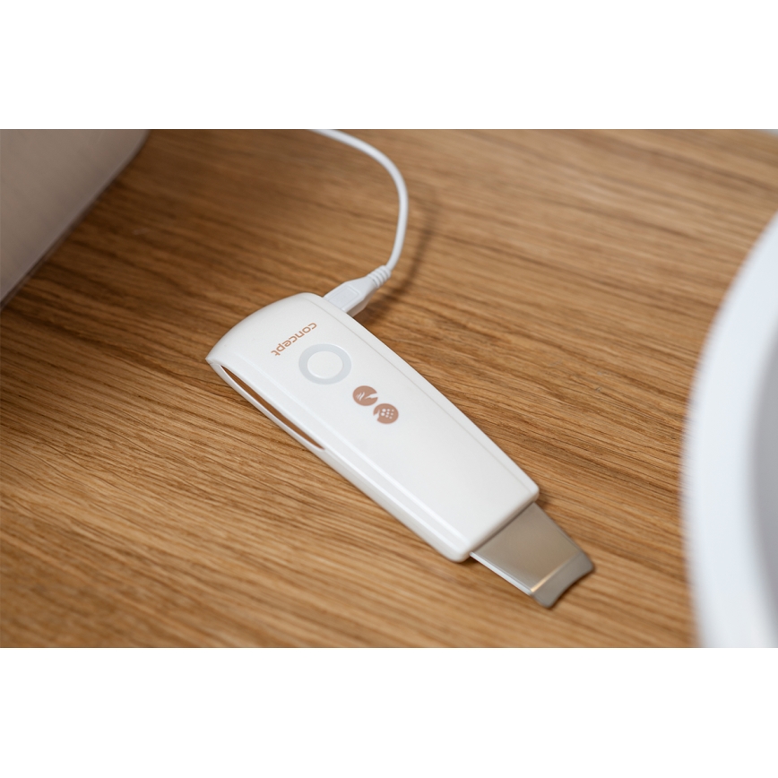 Concept PO2030 - Kosmetik-Ultraschallspatel PERFECT SKIN 2,5W/5V USB 600 mAh weiß
