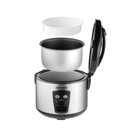 Concept RE2020 - Reiskocher 2-in-1, 650 W/230 V, 1,5 l, Edelstahl/Schwarz