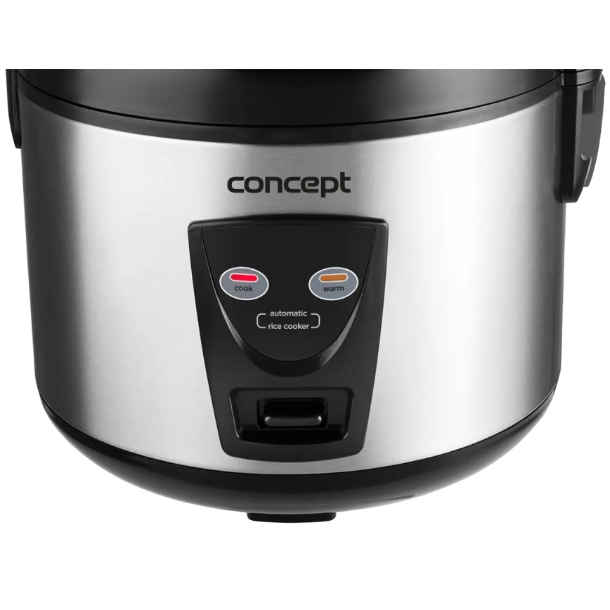 Concept RE2020 - Reiskocher 2-in-1, 650 W/230 V, 1,5 l, Edelstahl/Schwarz