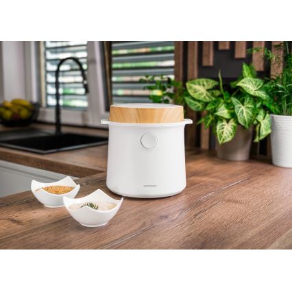 Concept RE3030 - Digitaler Reiskocher 2-in-1 380W/230V 1,5 l weiß/Holzdekor
