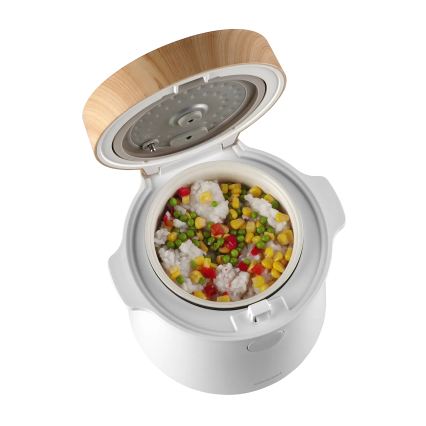 Concept RE3030 - Digitaler Reiskocher 2-in-1 380W/230V 1,5 l weiß/Holzdekor