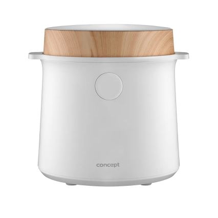 Concept RE3030 - Digitaler Reiskocher 2-in-1 380W/230V 1,5 l weiß/Holzdekor