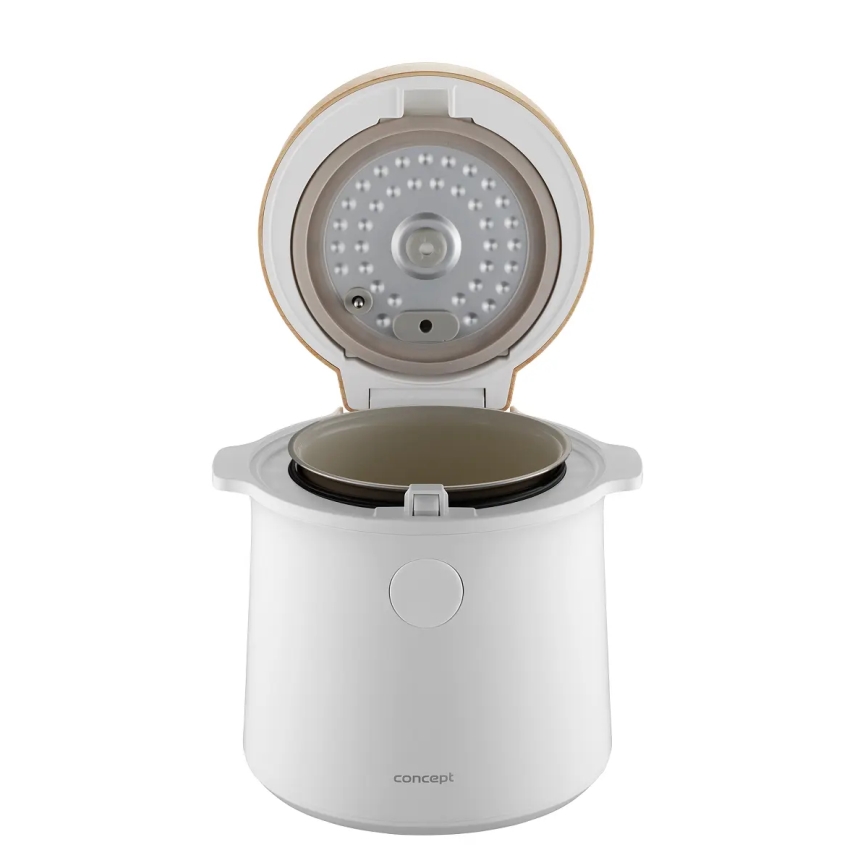 Concept RE3030 - Digitaler Reiskocher 2-in-1 380W/230V 1,5 l weiß/Holzdekor