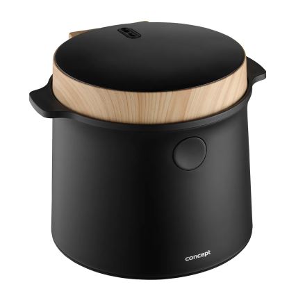 Concept RE4040 - Digitaler Reiskocher 2-in-1 450W/230V 2 l schwarz/Holzdekor