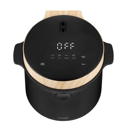 Concept RE4040 - Digitaler Reiskocher 2-in-1 450W/230V 2 l schwarz/Holzdekor