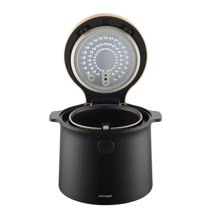 Concept RE4040 - Digitaler Reiskocher 2-in-1 450W/230V 2 l schwarz/Holzdekor