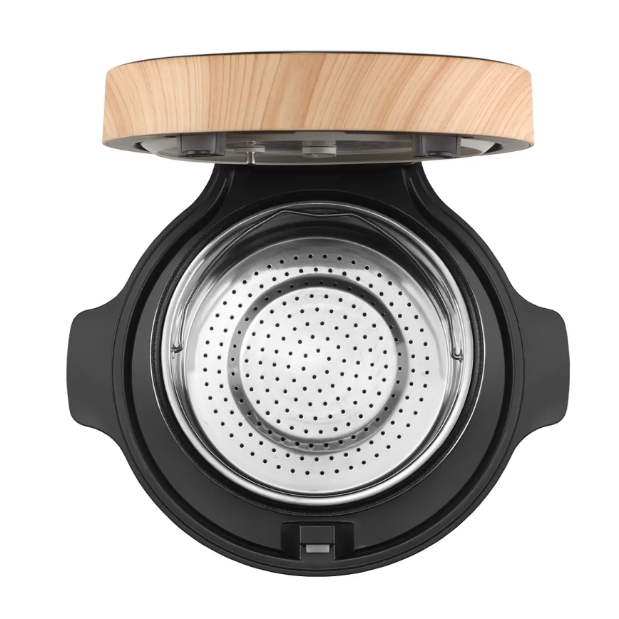 Concept RE4040 - Digitaler Reiskocher 2-in-1 450W/230V 2 l schwarz/Holzdekor
