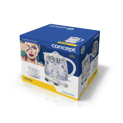 Concept RK0020 - Bunter Keramik-Wasserkocher 1,5 l 1350W/230V