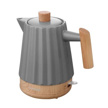 Concept RK0092 - Wasserkocher 1,5 l, 1500 W/230 V, dunkelgrau/Holzdekor/Keramik