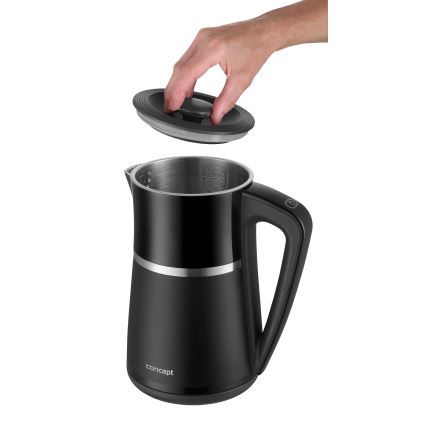 Concept RK3100 - Elektrischer Wasserkocher mit Temperaturregelung 1,7 l 2200 W/230 V schwarz