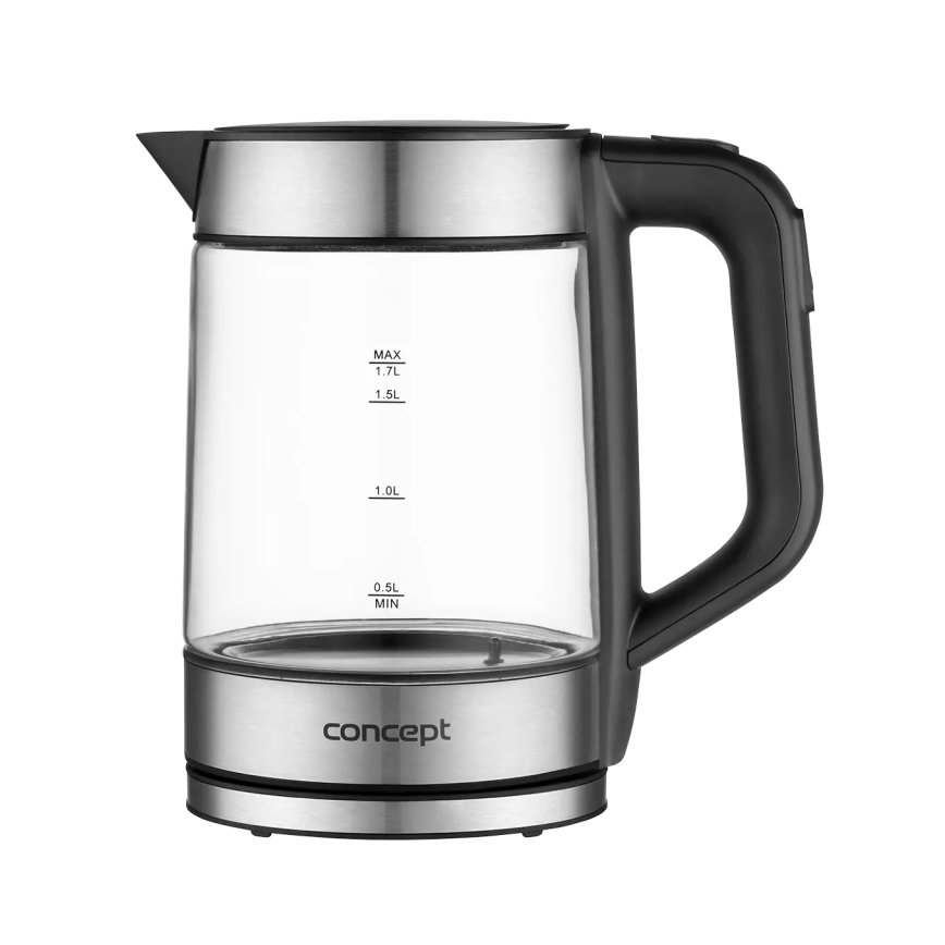 Concept RK4067 - Schnellkochender Wasserkocher mit Temperaturregelung 1,7 l 2200W/230V Edelstahl